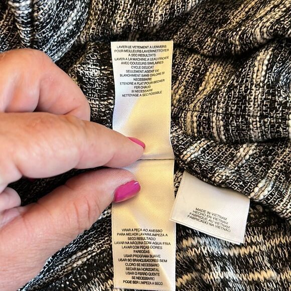 Jones New York Sport black white long sleeve open cardigan Size XL - Picture 9 of 9